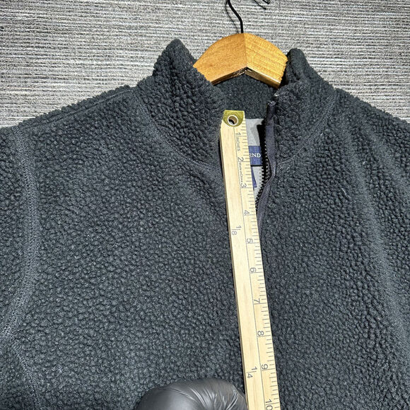 Lands' End Jacket Women's M Black Fleece 1/4 Zip - Picture 7 of 12
